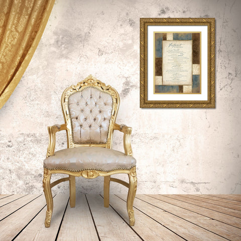 Footprints Gold Ornate Wood Framed Art Print with Double Matting by Grey, Jace