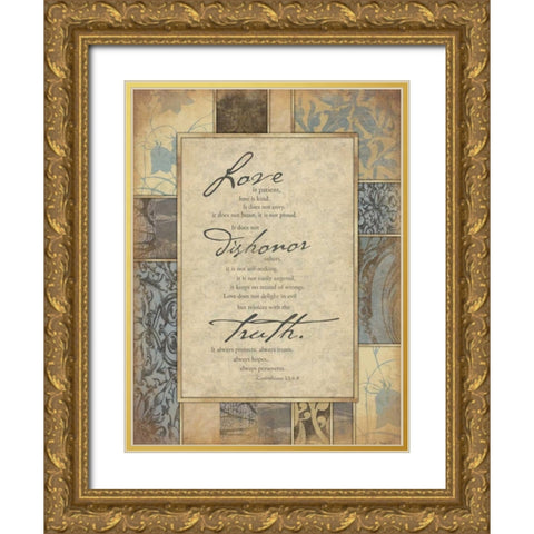Corinthians Gold Ornate Wood Framed Art Print with Double Matting by Grey, Jace