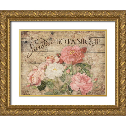 Le Jardin Botanique Gold Ornate Wood Framed Art Print with Double Matting by Grey, Jace