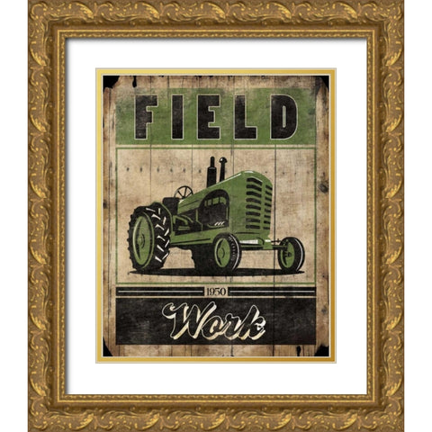 Field Work Gold Ornate Wood Framed Art Print with Double Matting by Grey, Jace