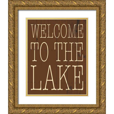 Lake Mate Gold Ornate Wood Framed Art Print with Double Matting by Grey, Jace