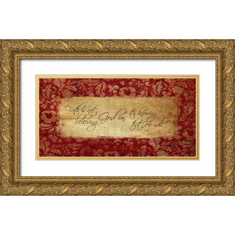 Faith Gold Ornate Wood Framed Art Print with Double Matting by Grey, Jace
