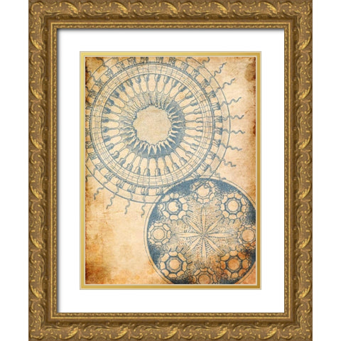 Coastal Patterns Mate Gold Ornate Wood Framed Art Print with Double Matting by Grey, Jace