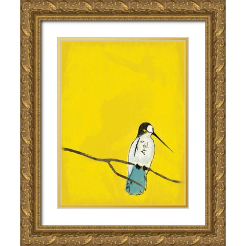 Yellow Bird Gold Ornate Wood Framed Art Print with Double Matting by Grey, Jace