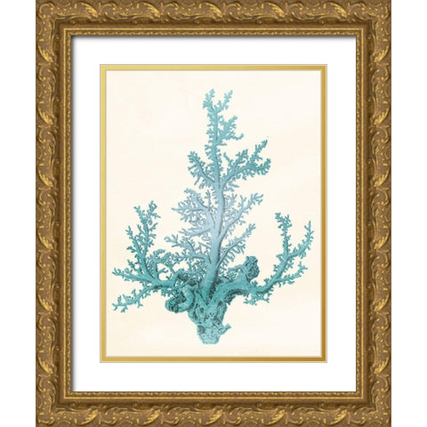 Blue Beach Mate Gold Ornate Wood Framed Art Print with Double Matting by Grey, Jace
