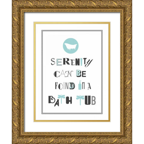 Serenity 2 Gold Ornate Wood Framed Art Print with Double Matting by Grey, Jace