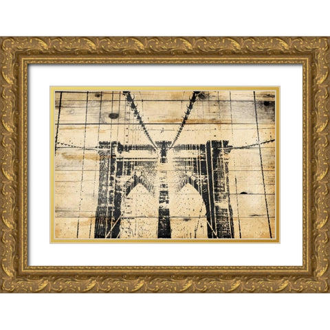Wood Bridge Gold Ornate Wood Framed Art Print with Double Matting by Grey, Jace