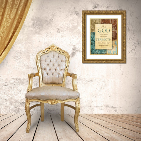 God Arms Gold Ornate Wood Framed Art Print with Double Matting by Grey, Jace