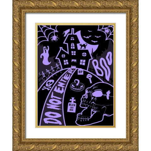 Haunted Fun House Gold Ornate Wood Framed Art Print with Double Matting by Grey, Jace