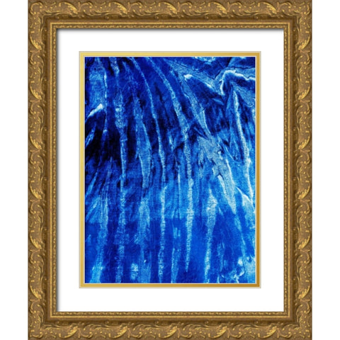 Tie Shibori Gold Ornate Wood Framed Art Print with Double Matting by Grey, Jace