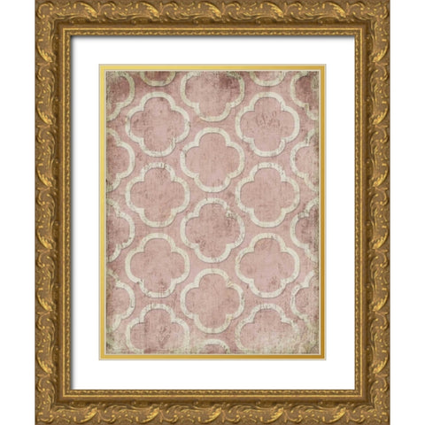 Antique Reverse Rose Wall Mate Gold Ornate Wood Framed Art Print with Double Matting by Grey, Jace