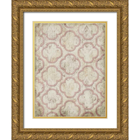 Antique Rose Wall Mate Gold Ornate Wood Framed Art Print with Double Matting by Grey, Jace