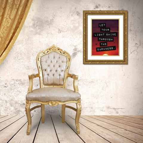 Light Through Darkness Gold Ornate Wood Framed Art Print with Double Matting by Grey, Jace