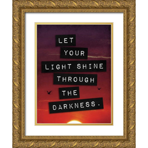 Light Through Darkness Gold Ornate Wood Framed Art Print with Double Matting by Grey, Jace