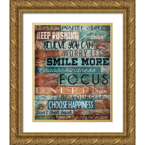 Inspire Others Gold Ornate Wood Framed Art Print with Double Matting by Grey, Jace