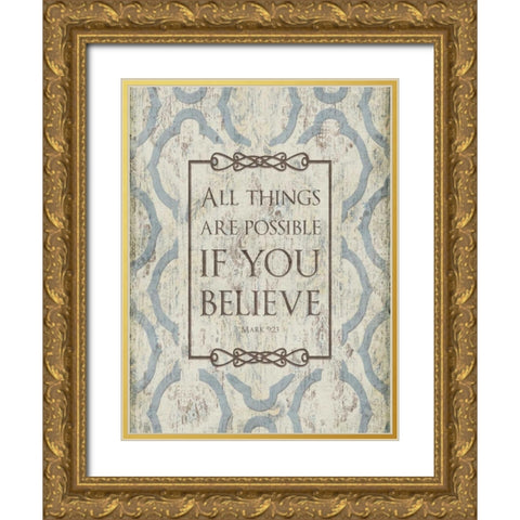 All Things Gold Ornate Wood Framed Art Print with Double Matting by Grey, Jace