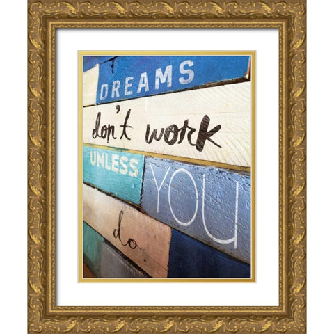 Ocean City Dreams Gold Ornate Wood Framed Art Print with Double Matting by Grey, Jace