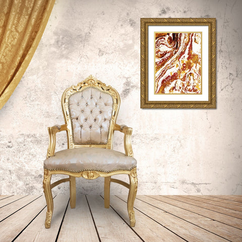 Iron Marble Gold Ornate Wood Framed Art Print with Double Matting by Grey, Jace