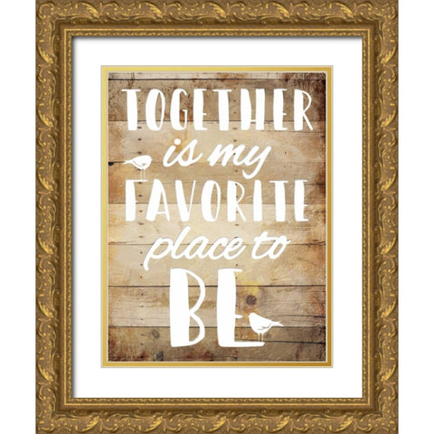 Favorite place Gold Ornate Wood Framed Art Print with Double Matting by Grey, Jace
