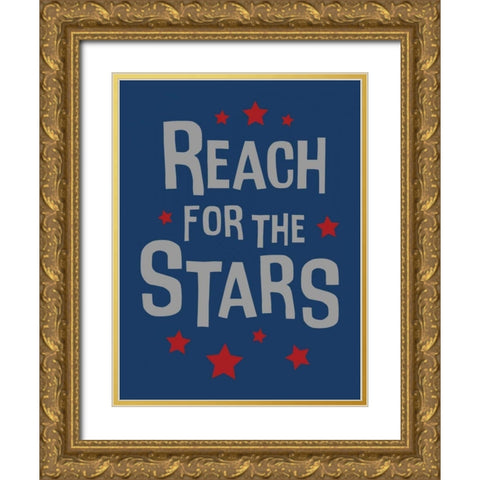 Reach For The Stars Gold Ornate Wood Framed Art Print with Double Matting by Grey, Jace