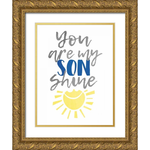 Son Shine Gold Ornate Wood Framed Art Print with Double Matting by Grey, Jace