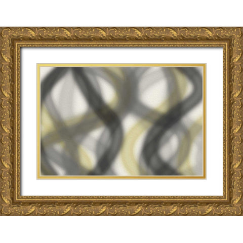 Blurred Lines Gold Ornate Wood Framed Art Print with Double Matting by Grey, Jace