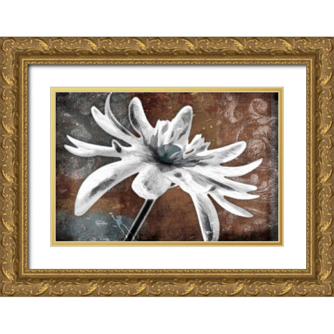 Through the Blues Gold Ornate Wood Framed Art Print with Double Matting by Grey, Jace