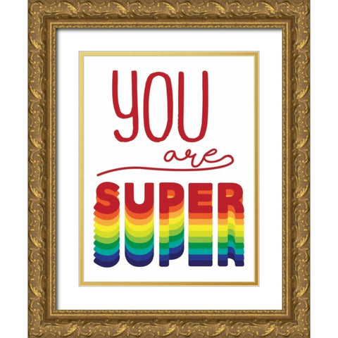 Super Gold Ornate Wood Framed Art Print with Double Matting by Grey, Jace