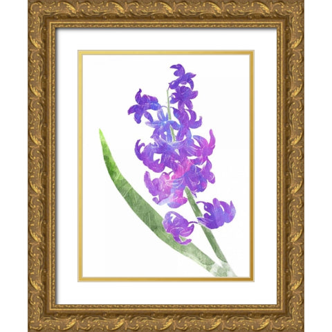 Watered Down Purp Pink Gold Ornate Wood Framed Art Print with Double Matting by Grey, Jace