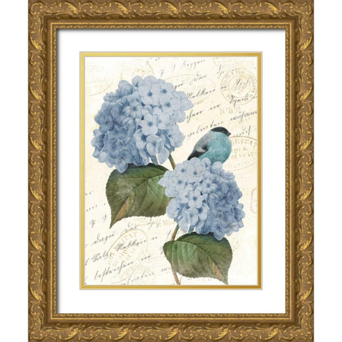 Bird Mail Two Gold Ornate Wood Framed Art Print with Double Matting by Grey, Jace