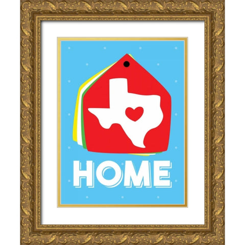 Love Home Gold Ornate Wood Framed Art Print with Double Matting by Grey, Jace