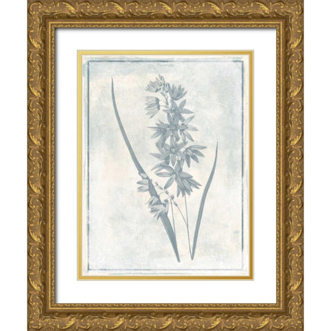 Sky Floral Three Cleaner Gold Ornate Wood Framed Art Print with Double Matting by Grey, Jace