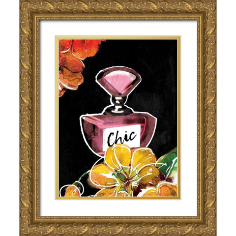 Flower Chic Gold Ornate Wood Framed Art Print with Double Matting by Grey, Jace