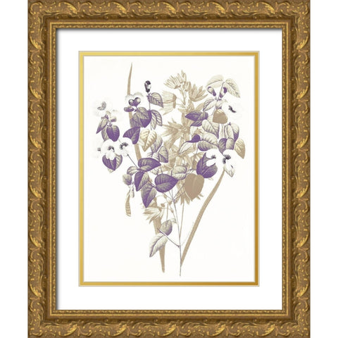 Lavender Flowers Four Gold Ornate Wood Framed Art Print with Double Matting by Grey, Jace