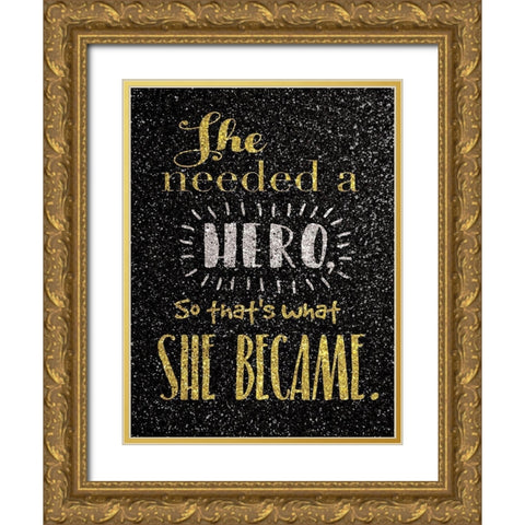 Hero Gold Ornate Wood Framed Art Print with Double Matting by Grey, Jace