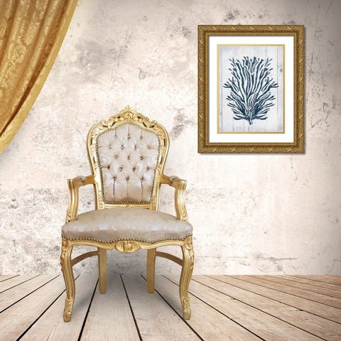 Coral White Wood Forth Gold Ornate Wood Framed Art Print with Double Matting by Grey, Jace