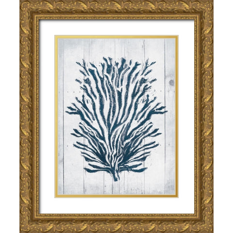 Coral White Wood Forth Gold Ornate Wood Framed Art Print with Double Matting by Grey, Jace