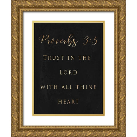 Trust Gold Ornate Wood Framed Art Print with Double Matting by Grey, Jace