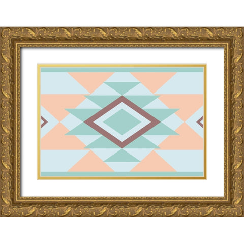 Aztec Calm Three Gold Ornate Wood Framed Art Print with Double Matting by Grey, Jace