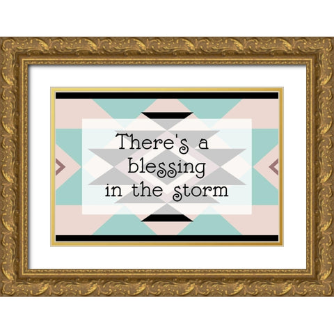Blessing in The Storm Gold Ornate Wood Framed Art Print with Double Matting by Grey, Jace