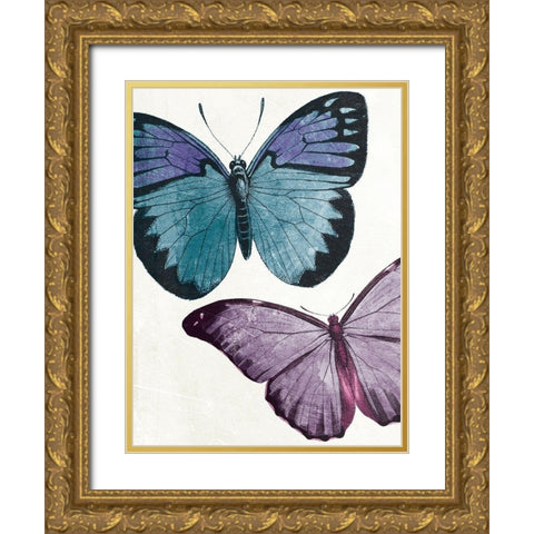 Butterfly High One Gold Ornate Wood Framed Art Print with Double Matting by Grey, Jace