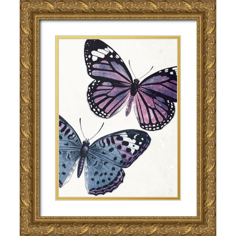 Butterfly High Three Gold Ornate Wood Framed Art Print with Double Matting by Grey, Jace