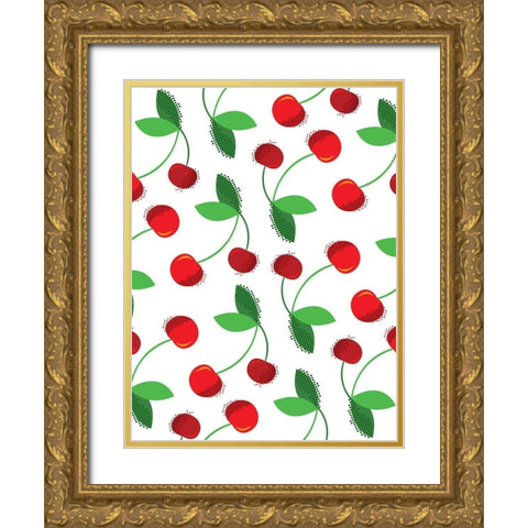 Cherry on Top Gold Ornate Wood Framed Art Print with Double Matting by Grey, Jace