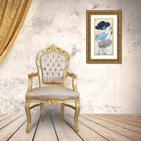Soft Florals Gold Ornate Wood Framed Art Print with Double Matting by Grey, Jace