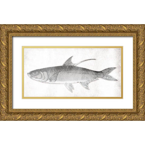 Grey Fish Gold Ornate Wood Framed Art Print with Double Matting by Grey, Jace