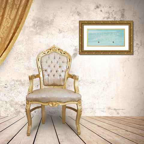 Filipenses Todo Mint Gold Ornate Wood Framed Art Print with Double Matting by Grey, Jace