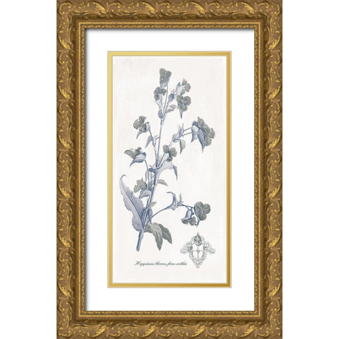 Happiness Blooms Gold Ornate Wood Framed Art Print with Double Matting by Grey, Jace