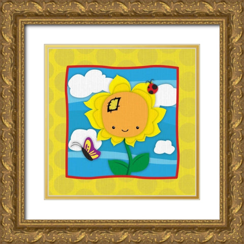 Sunflower Gold Ornate Wood Framed Art Print with Double Matting by Grey, Jace