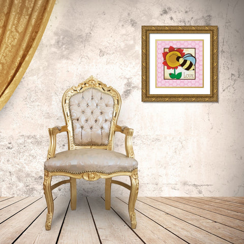 Love Gold Ornate Wood Framed Art Print with Double Matting by Grey, Jace