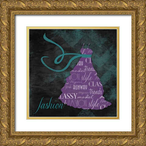 Fashion Gold Ornate Wood Framed Art Print with Double Matting by Grey, Jace